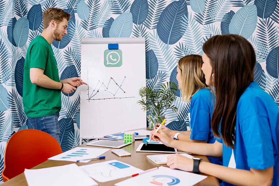 social media team planning campaign